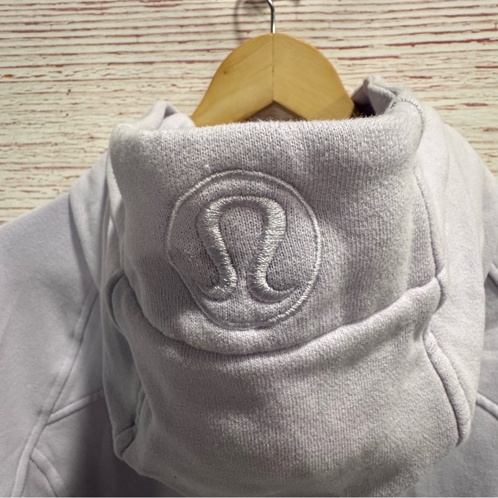 Lululemon Scuba Hoodie Light Cotton Fleece in Lavender Dew Sz 8 - Picture 15 of 15